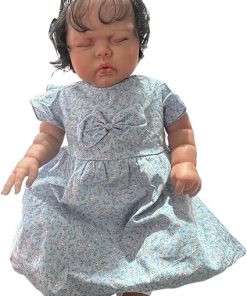 Angelbaby 24 Inch Reborn Baby Doll Black Girl – Realistic African American Baby with Brown Skin, Soft Silicone, Weighted, Biracial, Chubby Face Doll Toys 2