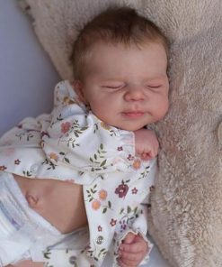 Anano 18 inch Realistic Reborn Dolls Lifelike Real Baby Girls Doll Poseable Sleeping Real Life Baby Dolls Complete Accessories for Kids