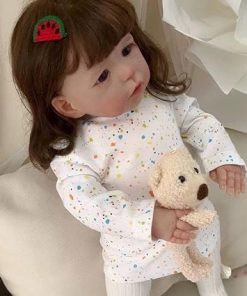 Pinky Reborn Baby Dolls 24 Inch Realisic Newborn Baby Doll Silicone Vinyl Baby Girl with Clothes and Toy Accessories 2