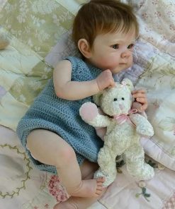 Angelbaby Real Looking Reborn Baby Doll Girl Bettie 18 Inch Silicone Full Body Lifelike Babies New Born Dolls Cute Poseable Reborn Child Handmade Washable Toys Doll w/Accessories for Boy Girl Gifts