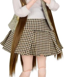 Proudoll 1/3 BJD Doll 60cm 24in SD Ball Jointed Dolls Daily Outfits Suit Wig Clothes Shoes Free to Change DIY Girl Gift (Doll + Full Accessories, Gray-BLQ)