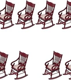 10Pcs Model Chair Mini Chair Model Mini Rocking Chair Small House Decor Dollhouse Accessories Mini House DIY Accessories Dollhouse Decoration Mini House Accessory Mini Furniture