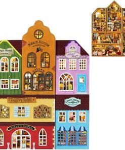 Romantic and Cute Dollhouse Miniature DIY House Kit Creative Room Perfect DIY Gift for Friends, Lovers and Families (Jackpot Town)
