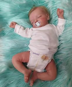 Wamdoll 18 inches 48CM Real Life Premie Baby Size Sleeping Reborn Baby Dolls Realistic Newborn Baby Dolls Gift Set with Pacifier and Bottle, May God Bless You