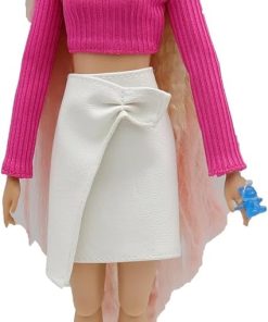 Eledoll Clothes Fashion Pack for 12 inch Fashion Doll Polka Pretty White Pink Black Set 2