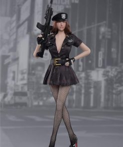 Fire Girl Toys FG074B 1/6 Scale Policewoman Skirt Seamless Stockings Set Doll Clothes for 12 Inch Female Figure Body (Camouflage) 2