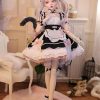 Hand-Painted BJD Doll, 22.8 Inch 1/3 Ball Jointed Princess Doll, PVC Body with 31 Movable Joints, Ideal Gift for Girls, Desk and Wall Decorations (Ordinary Packaging, Handmade Makeup Plus)