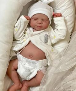 Reborn Baby Dolls Silicone Full Body Anatomically Correct Girl 18 Inch Realistic Newborn Baby Doll That Look Real Lifelike Sleeping Dolls with Toy Accessories for Kids