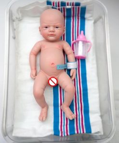 12″ Reborn Baby Boy Doll – Full Silicone, Realistic Soft Newborn With Feeding Accessories 2