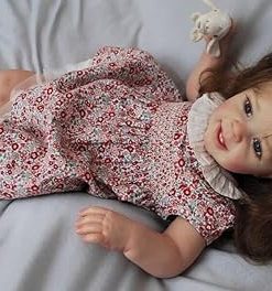 iCradle 24Inch Reborn Baby Dolls Girl Lifelike That Look Real Newborn Baby Doll Silicone Bebe Gifts for Kids 3+ with Clothing & Accessories 2