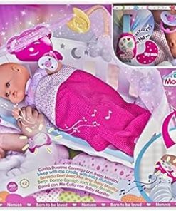Sleep with Me Crib with Baby Monitor Baby Doll with Baby Monitor and Crib, Baby Accessories, 14″ Doll