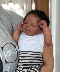 Zero Pam Black Reborn Baby Dolls-18 in Realistic Baby Doll, African American Newborn Babies Cloth Body, Real Life Babys Doll, Black Reborn Dolls Boy with Accessories 2