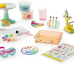 American Girl Truly Me 18-inch Doll Love to Explore Art & Science Playset with Pottery Wheel and Microscope, For Ages 6+