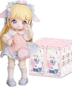 CALEMBOU BJD Dolls Blind Box, Kawaii 1/12 Mechanical Jointed Doll Home Decoration Collectable Action Figure Posable Dress Up Doll for Girls Boys (6 Boxes Full Set)