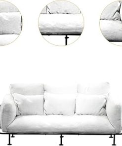 1/6 Scale Living Room Sofa Dollhouse Decoration Doll House Accessories Mini Sofa, White 2