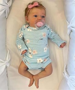 Lifelike Reborn Baby Dolls Girl – 18 Inch Baby Doll Realistic Newborn Girl Silicone, Cloth Body Adorable Reborn Baby Doll Real Life Babies Reborn Doll Toys with Accessories Birthday Gift for Kids 2