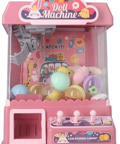Mini Claw Machine Mini Doll Grabber Machine with Cool Light Music and 10 Dolls, 20, 10 Eggshells ()
