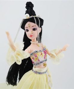 Doll for Girls 3D Dancer Doll Oriental Decoration Doll, Chinese Antique 12” Doll Realistic Eyes Collectible Doll Decoration with Bracket Shoes Hair Accessories Or Earrings,12in 2