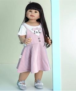 28 Inch Reborn Toddler Girl Doll 70CM Huge Doll Lifelike Design Dress Model Christmas Decoration Gift Toddler Dolls