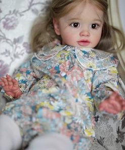 Pinky Reborn Baby Dolls 26 Inch Realistic Reborn Toddler Girl Doll Handmade Silicone Vinyl Reborn Baby Doll That Look Real Lifelike Newborn Baby Dolls Toy Set for Kids 2