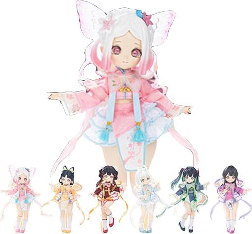 1/6 BJD Dolls Blind Box,Kawaii BJD Dolls Cute Girls Series 1/12 Ball Jointed Doll Collectable Action Figure Posable Dress Up Doll for Girls Birthday Party Gift Toys