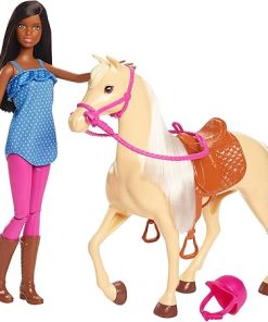 Barbie Doll, Brunette, and Horse, Gift for 3 to 7 Year Olds