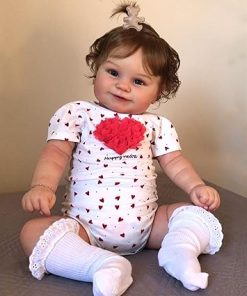 Silicone Reborn Cute Toddler Girl Doll Premie Baby Genesis Hand Painted Doll Cute Lifelike Silicone Babies with Clothes and Accessories Gift for Children