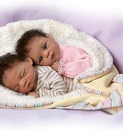 The Ashton-Drake Galleries So Truly Real Twin Baby Dolls, Jada and Jayden Set, 13 inches, Handcrafted Collectible (Yellow) 2