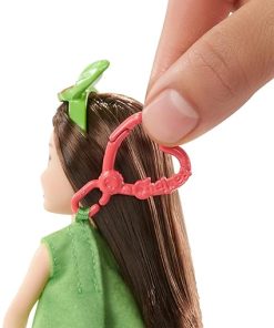 Barbie Club Chelsea Dress-Up Doll, 6-in Brunette in Avocado Costume with Pet Kitten and Accessories, Gift for 3 to 7 Year Olds 2