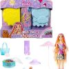 Barbie Color Reveal Sunshine and Sprinkles Doll & Accessories with 25 Surprises, Palm Tree Theme Including Water-Shower Umbrella & Color Change