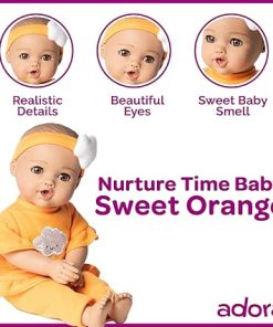 Adora Nurture Time Babies 13 Inch Baby Doll and Clothes Set with 3 Touch Activated Features Birthday Gift for Kids Ages 1 and Up – Sweet Orange 2