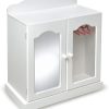 Badger Basket Mirrored Doll Armoire for 3 Years and Up, with 3 Baskets & 3 Hangers (fits 18 inch Dolls), White