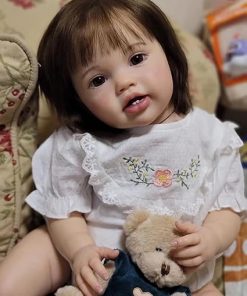 Anano Reborn Baby Dolls Soft Silicone 24 Inch Real Life Like Baby Dolls That Look Real Looking Toddler Babies Alive Newborn Doll Girl Realistic Babydolls for Xmas 2