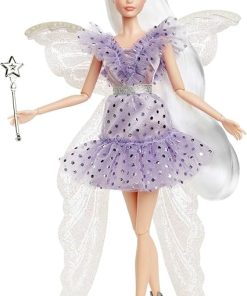 Barbie Signature Tooth Fairy Doll, Collectible Doll with Fairy Wings, Wand & Coin Bag, Gift for 6 Year Olds & Up, HBY16