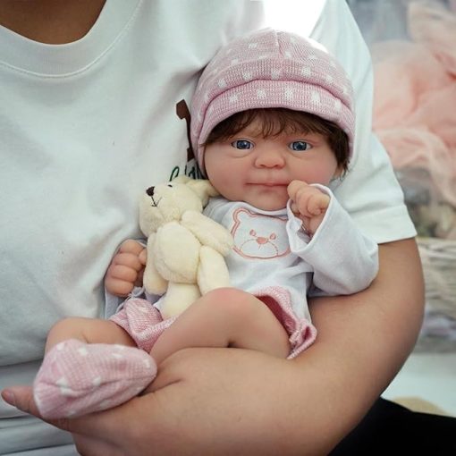 14" Reborn Baby Dolls, Full Silicone Baby Dolls, Realistic Soft Silicone Newborn Baby Doll, Real Full Body Silicone Reborn Baby Dolls with Feeding Accessories（Girl） - Image 2