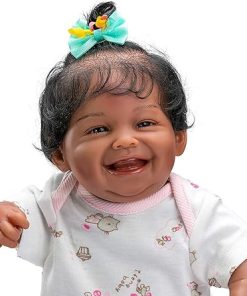 African American Reborn Baby Dolls Black Realistic Laughing 20 inch Full Silicone Body Girl Newborn Doll 2