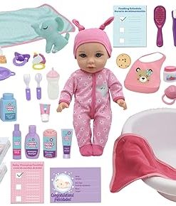 New Adventures Cuddle Kids 15″ Feed and Care Playset (5727) Baby Doll Accessories, 38 Pieces 2