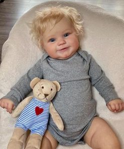 Anano Big Reborn Toddler Girl Maddie 24 Inch Soft Real Life Silicone Baby with Real Veins on Skin Puggy Limbs Cute Newborn Baby Gift for Age3+