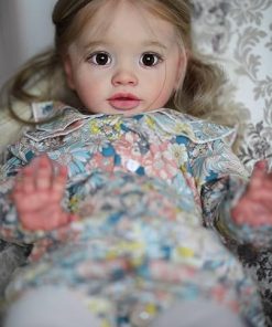 RXDOLL Realistic Reborn Toddler Girl Doll 26 Inch Big Size Reborn Baby Doll That Look Real Handmade Standing Girl Soft Vinyl Lifelike Newborn Baby Dolls Toy Gifts Set for Kids 3+ 2