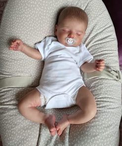 Wamdoll 19 Inches Real Baby Size Painted Hair Rooted Eyelashes Sleeping Lifelike Reborn Baby Dolls Realistic Newborn Baby Dolls Crafted in Soft Touch Weigthed Cloth Body 2