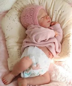 Zero Pam Life Like Reborn Baby Dolls Sleeping Girl 18 Inch,Realistic Newborn Baby Dolls Silicone Full Body Anatomically Correct,Real Life Silicone Baby Dolls That Look Real for Kids 2
