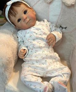 Zero Pam Reborn Baby Dolls 18 Inch Realistic Baby Doll Handmade Doll with Hair Soft Cloth Body Like Real Babies for Girls Boys Toys with Feeding Accessories 2