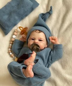 Anano Reborn Baby Boys 17 Inch Realistic Newborn Baby Boys Lifelike Real Full Body Silicone Vinyl Baby Boys That Look Real Preemie Newborn Baby Boy Doll,Waterproof, Baby Doll for Kids Age 3+