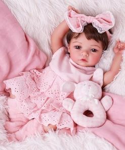 BABESIDE Lifelike Reborn Baby Dolls Girl Megan – 17 Inch Realistic Newborn Baby Doll Soft Body Real Life Baby Dolls with Outfit & Accessories Gift for Kids Ages 3+ 2