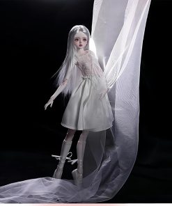 1/4 Bjd Doll Resin Anime Ball Jointed Doll Handmade Makeup Action Figure Home Desktop Decor and Collectable Gift Set (N)