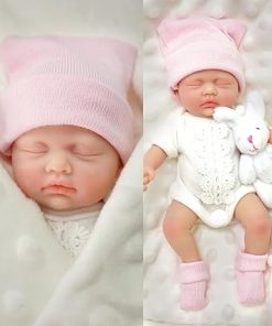 Mire & Mire Reborn Baby Dolls 7 Inch Silicone Doll Mini Realistic Newborn Baby Dolls Silicone Full Body Stress Relief Hand Made