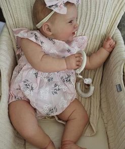 Angelbaby Lifelike Reborn Baby Dolls Girl 24 inch 60CM Cute Reborn Toddler with 2 Teeth Real Life Baby New Born Soft Weighted Cloth Body for Kids Birthday Gifts