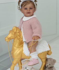 Realistic Reborn Baby Dolls 24 Inch – Big Size Real Life Baby Doll Toddler Girl with Blonde Hair Soft Weighted Cloth Body Handmade Toys Accessories Gifts for Kids Age 3+ 2
