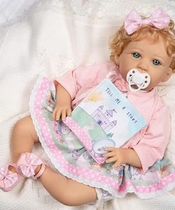 Paradise Galleries 21 Inch Realistic Reborn Baby Girl Doll with Storybook Accessories Giftable Set – Story Time 2
