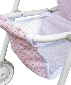 Olivia’s Little World Polka Dots Princess 3-in-1 Baby Doll Nursery Set, Pink/Gray 2